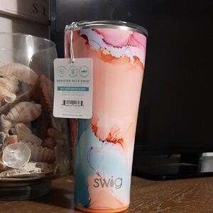 Swig Marble Dreamsicle 32oz Tumbler - Pink Peach Blue
